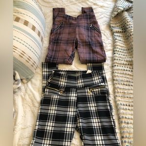 Pair of Checkered Dressy Leggings